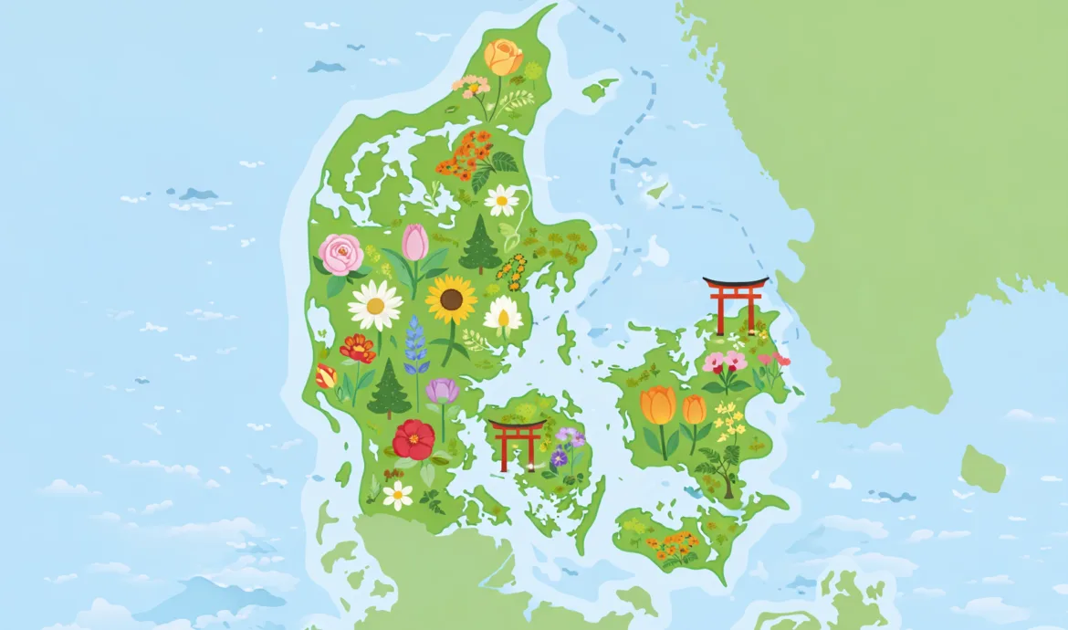 AI billede af Danmark og haver