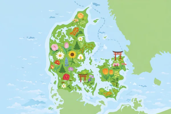 AI billede af Danmark og haver