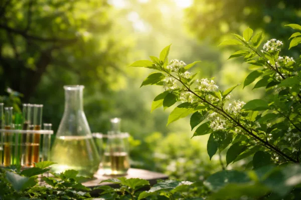 AI billede af planter og medicin